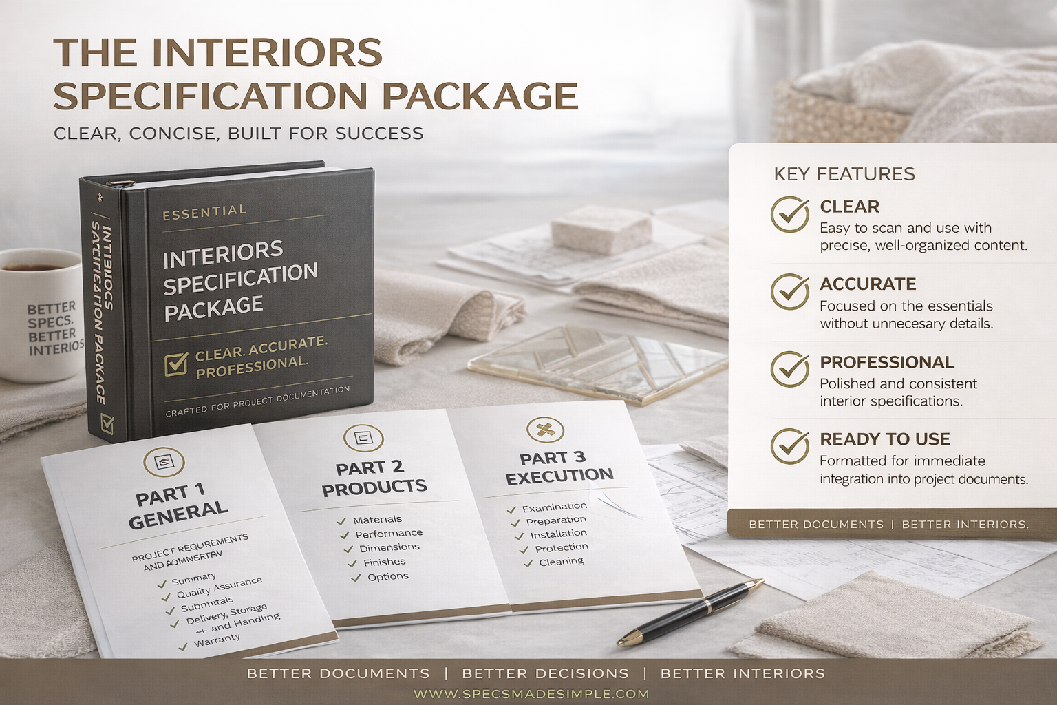 SpecsMadeSimple - Interiors Specification Templates for Architects